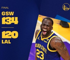 勇士演出历史唯一震撼三分秀 压湖人抢附加赛先机